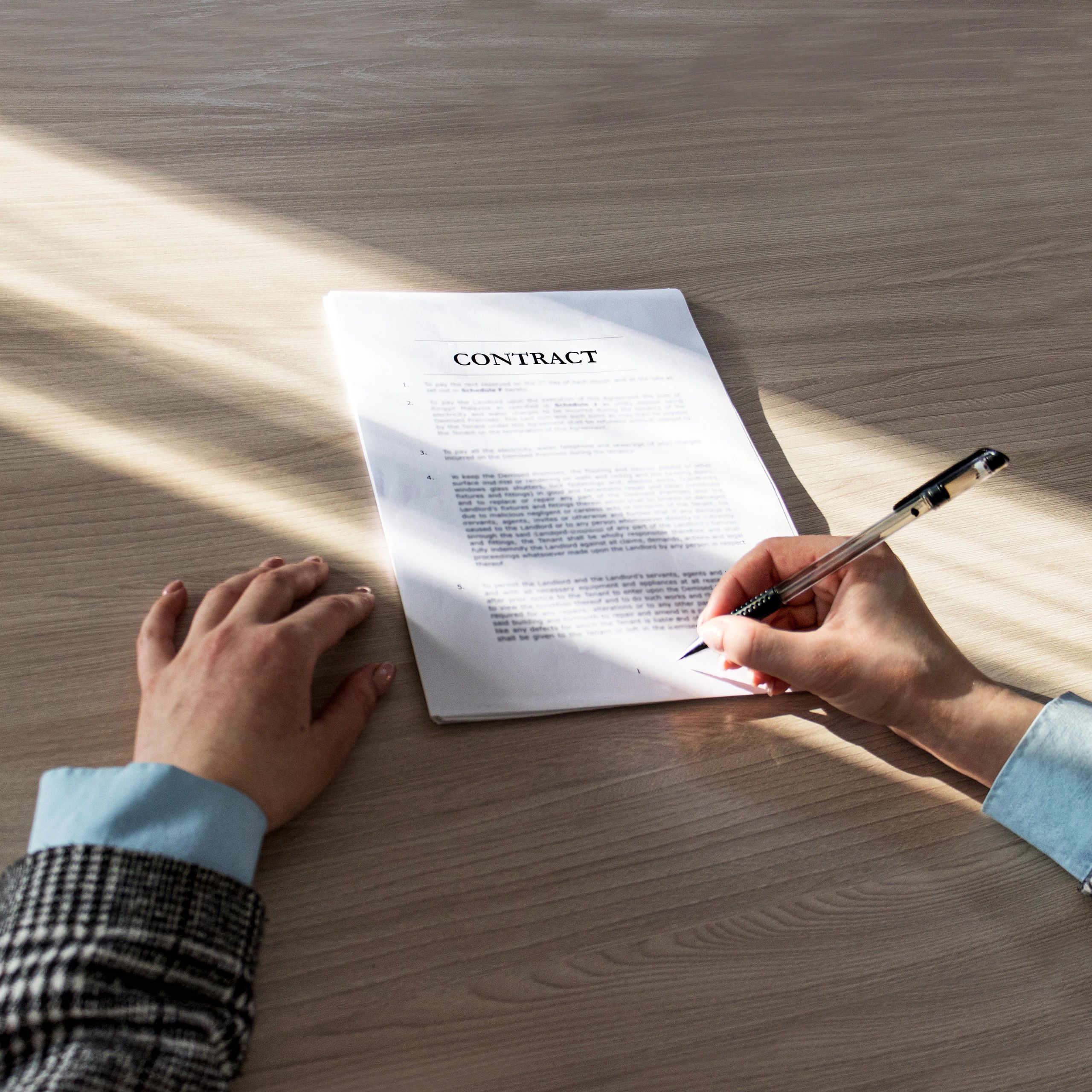 Notary contract document